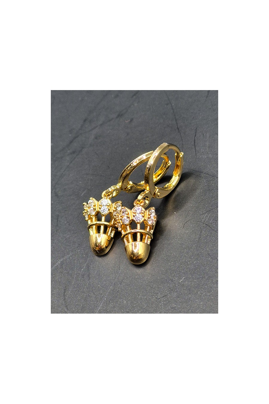 Shuttlecock earrings