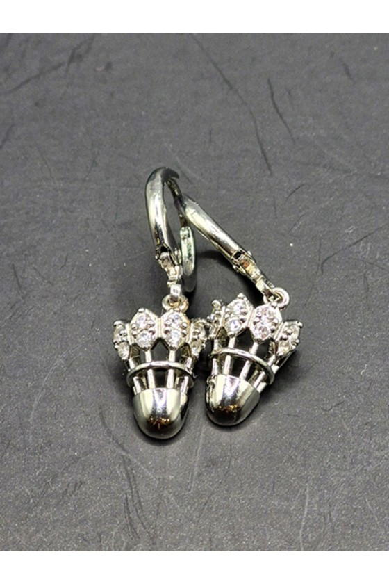 Boucles d'Oreilles Volant argentée