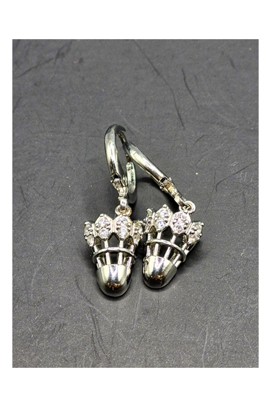 Boucles d'Oreilles Volant argentée