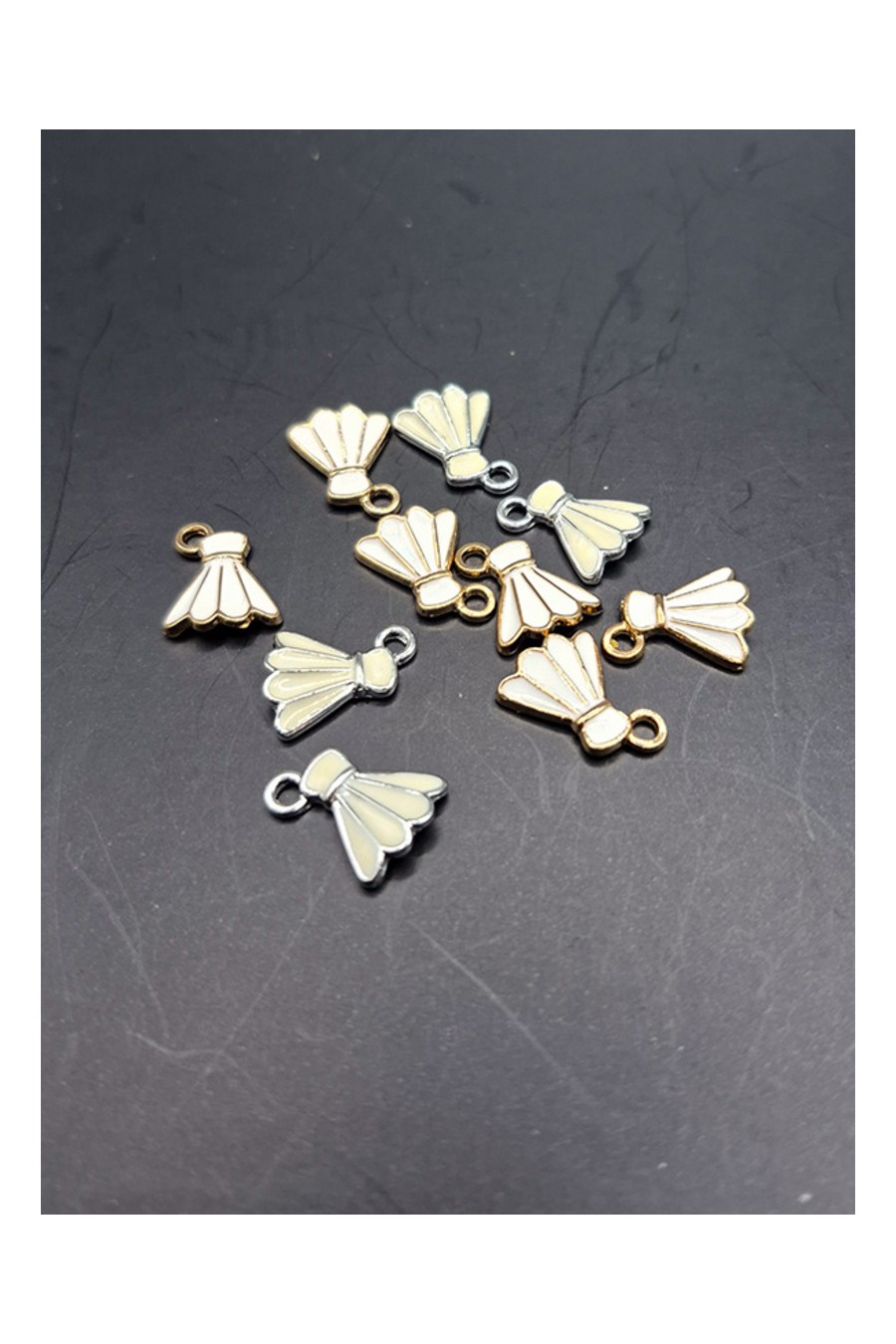 Charms volant blanc/argent