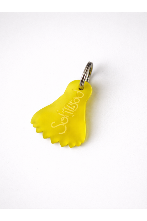 Porte-clé volant plexi jaune