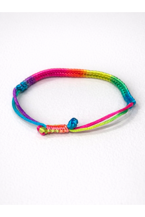 Bracelet tressé multicolore