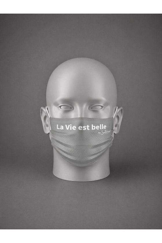 Masque de protection à plis Gris