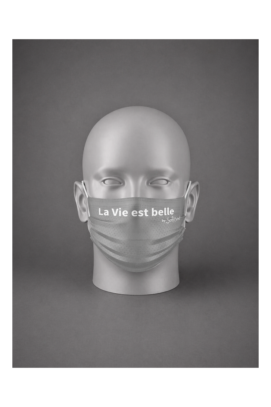 Masque de protection à plis Gris