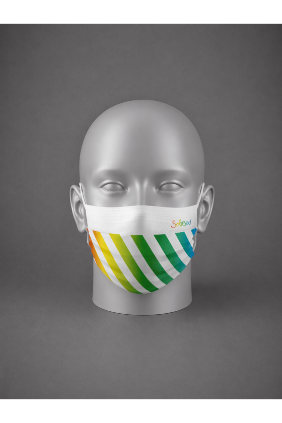 Masque de protection à plis Multicolore