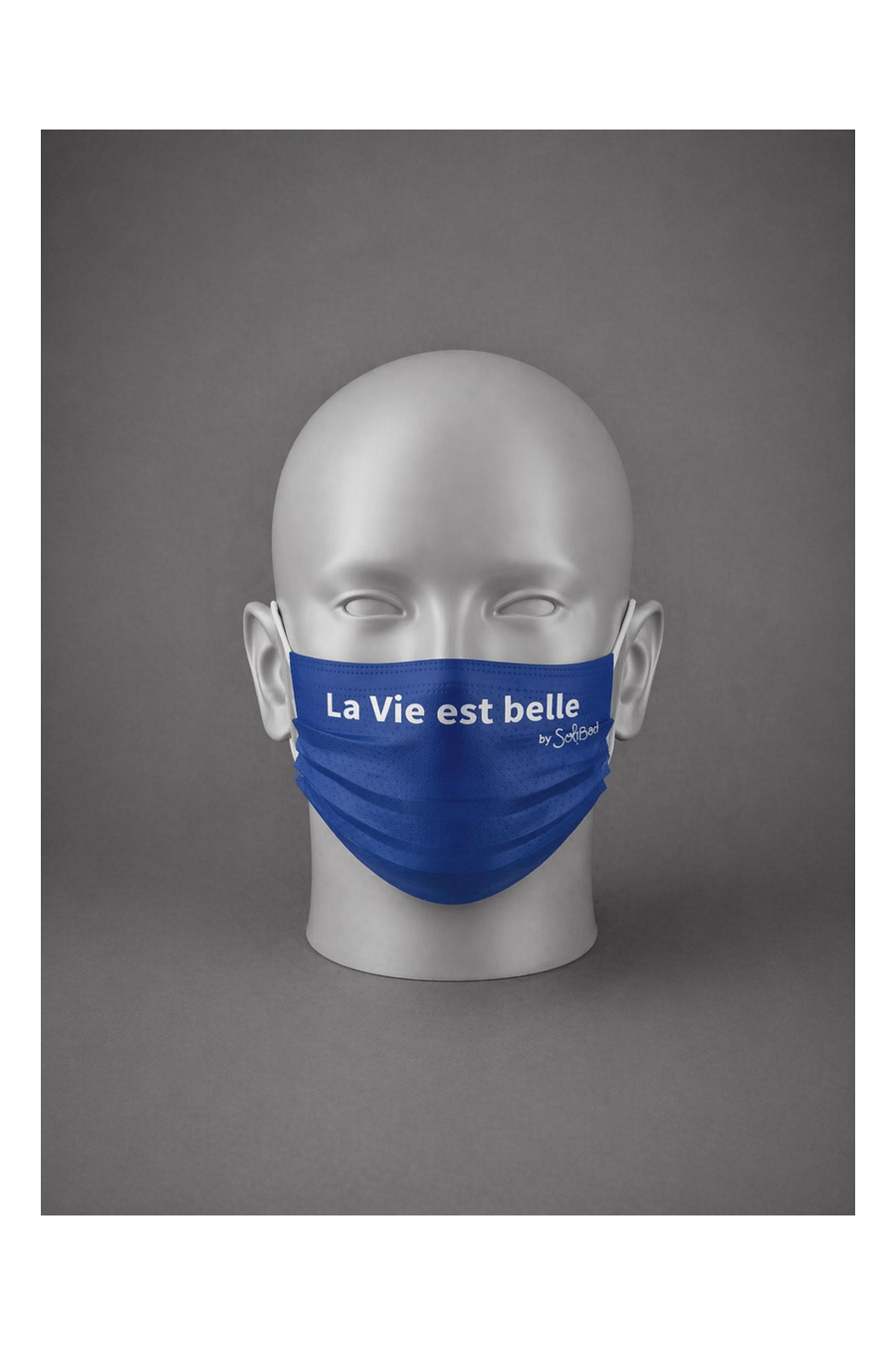 Masque de protection à plis Bleu